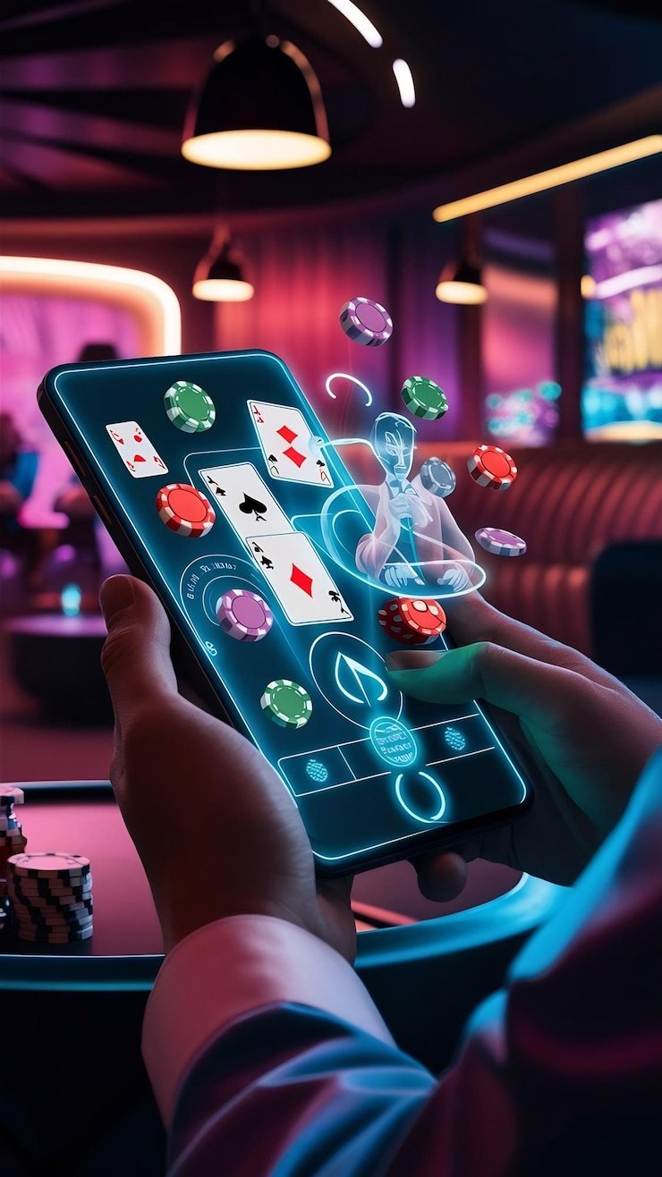 Aplikasi mobile jenius 196 menampilkan live-dealer tables dan sportsbook pada perangkat smartphone